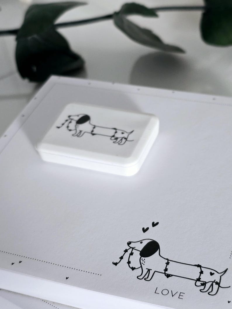 Notizblock Dackel · 105x105 mm · 50 Blatt · TO DO Liste · Geschenk Kollegin · Bürozubehör · süßer Notizblock · Schreibblock quadratisch bild 6