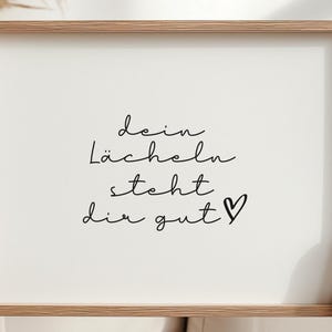 Rub On dein Lächeln steht Dir gut.... / 1 Sticker / Aufkleber / 3 Farben / DIY / Sommer Deko / Spruch / Windlicht