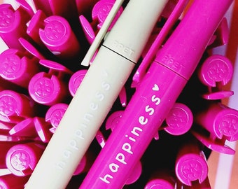Kugelschreiber "happiness" / Kunststoff / farbenfroh / Kleinigkeit / Mitbringsel