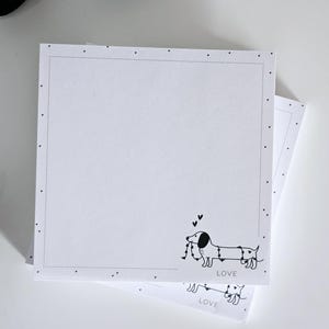 Notizblock Dackel · 105x105 mm · 50 Blatt · TO DO Liste · Geschenk Kollegin · Bürozubehör · süßer Notizblock · Schreibblock quadratisch bild 4
