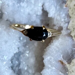 Sapphire & Diamond 9ct Gold Ring