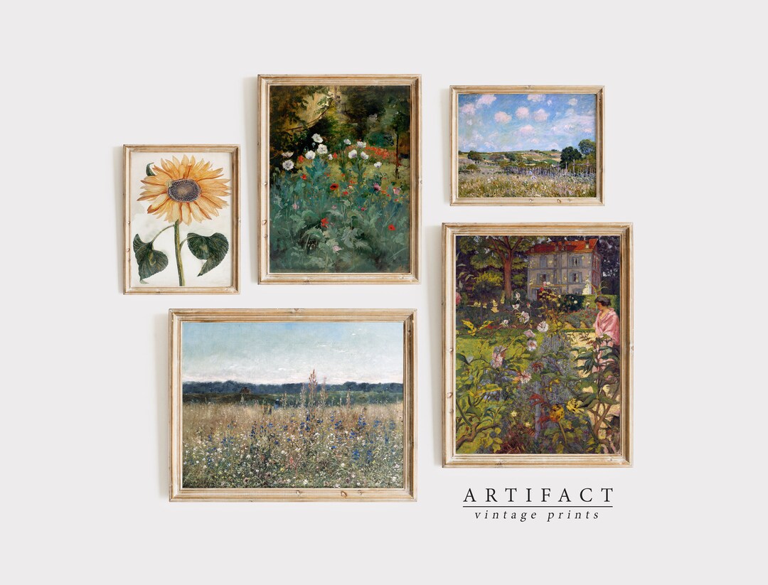 Summer Country Gallery Wall Art SET / Vintage Landscape Art Paintings ...