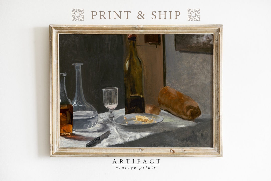 French Country Still Life Painting/ Kitchen Farmhouse Wall Art Etsy