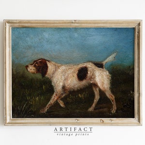Vintage English Hound Dog Painting / British Hunting Dog / Vintage Animal Print / PRINTABLE Digital Download Art / Artifact Vintage / AV_082