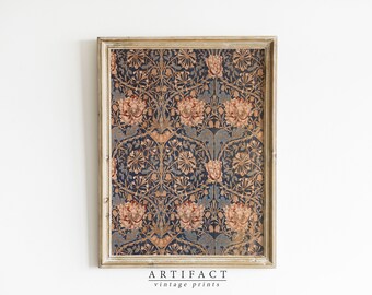 Neutral Antique Pattern Decor / Wall Art / Vintage Botanical Pattern / PRINTABLE Digital Download Art / Artifact Vintage / AV_021