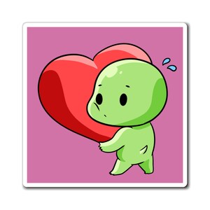 Will You Be My Valentine? Kame Kawaii Colored Magnets