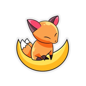 Yako Halbmond Kawaii Sticker