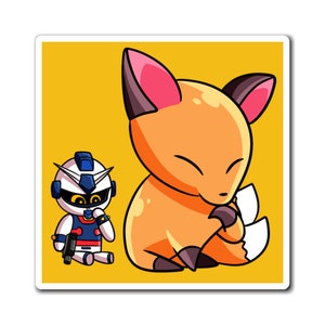 Aimants personnalisés Yako & Mecha Ponder Kawaii