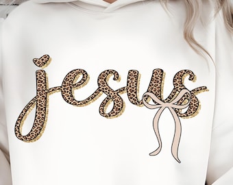 Jésus léopard impression PNG, Christian Bow Design (téléchargement numérique)