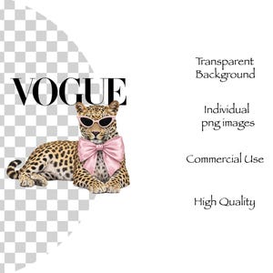 Glam animal print clipart for sublimation and apparel