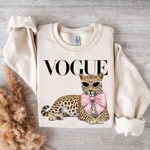 Stylish leopard illustration with boutique aesthetic