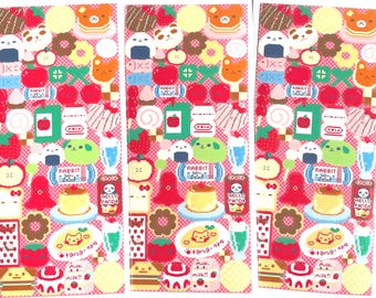Juminocore Food and Asian Snacks Deco Sticker Sheet | Clear Glossy Laminate | Toploader | Polcos | Kpop | Homemade | Journaling