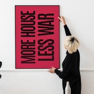 Affiche d&#39;art mural musique house typographie décoration rave musique house pour amateur de musique house, cadeau pour son festival, cadeau imprimable pour amoureux de la maison