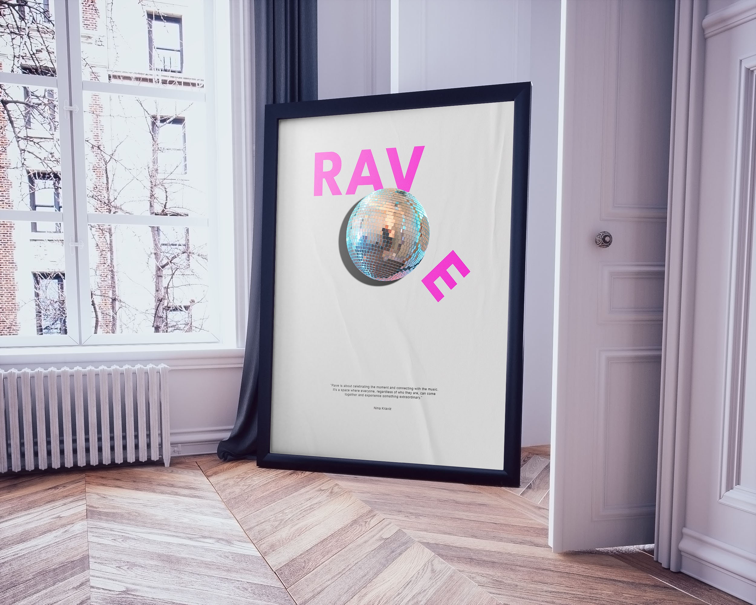 Nina Rave Rave Techno Nina Kraviz Poster Lyrics Dance Music Bold Quote House ...