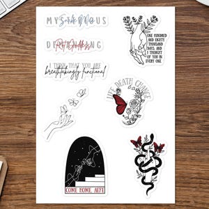 The War of Lost Hearts Stickers, Daughter of No Worlds, Tisaanah Max Reshaye Aefe Caduan, Bookish Gifts For Readers, Officially Licensed