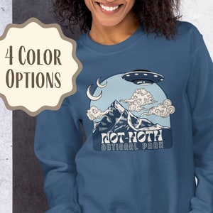 Ice Planet Barbarians Sweatshirt, Not-Hoth National Park, Khui Resonate, Bookish SciFi Alien Romantasy Gift for Readers