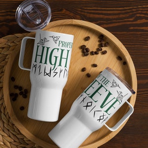 Copo de caneca de viagem algemado Dramione, propriedade de High Reeve, guindaste de papel, beija-flor, presente de livro para leitores ávidos, leitores de fanfiction