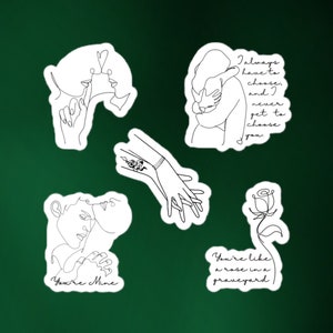 Dramione Stickers, Manacled Inspired, Rose in a Graveyard, Choose You, High Reeve, You&#39;re Mine, Bookish Fanfiction Gift for Readers