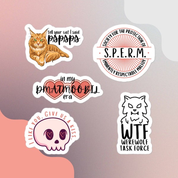 Dramione DMATMOOBIL Stickers, In My DMATMOOBIL Era, Tell Your Cat I Said Pspsps, Bookish Gifts for Readers, Fans of Fanfiction, Booktok