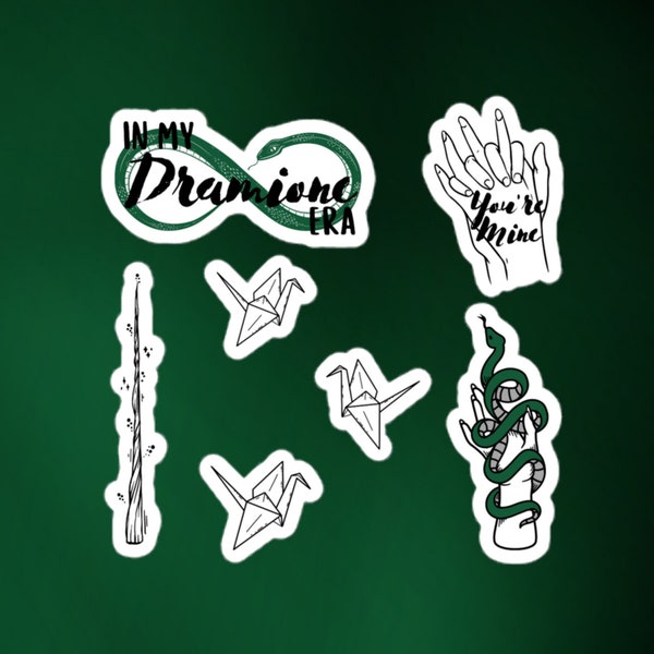 Dramione Stickers, In My Dramione Era, Manacled You're Mine, Paper Cranes, Bookish Fanfictiom Gifts for Readers, Booktok, Bookworms