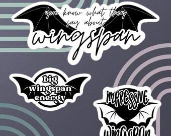 Bookish Wingspan Sticker, You Know What They Say About Wingspan, Big Wingspan Energy, Impressive Wingspan, Gifts for Readers, Bookworms