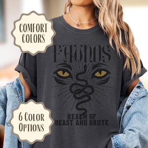 Spark of the Everflame Shirt, Comfort Colors Tee, Faunos Realm of Beast and Brute, Diem Bellator, Bookish Kindred&#39;s Curse Reader Gift