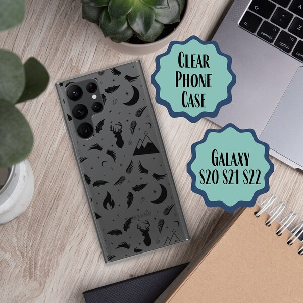 Bookish Clear Phone Case for Samsung® Galaxy S20 S21 S22 FE Plus Ultra | SJM ACOTAR Throne of Glass Crescent City | Gifts for Readers