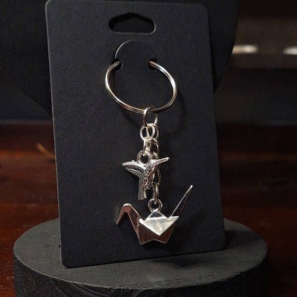 Dramione Manacled Keychain, Paper Crane, Hummingbird, The High Reeve, Charm Keychain, Bookish Gifts for Readers, Bookworms, Fanfiction Fans