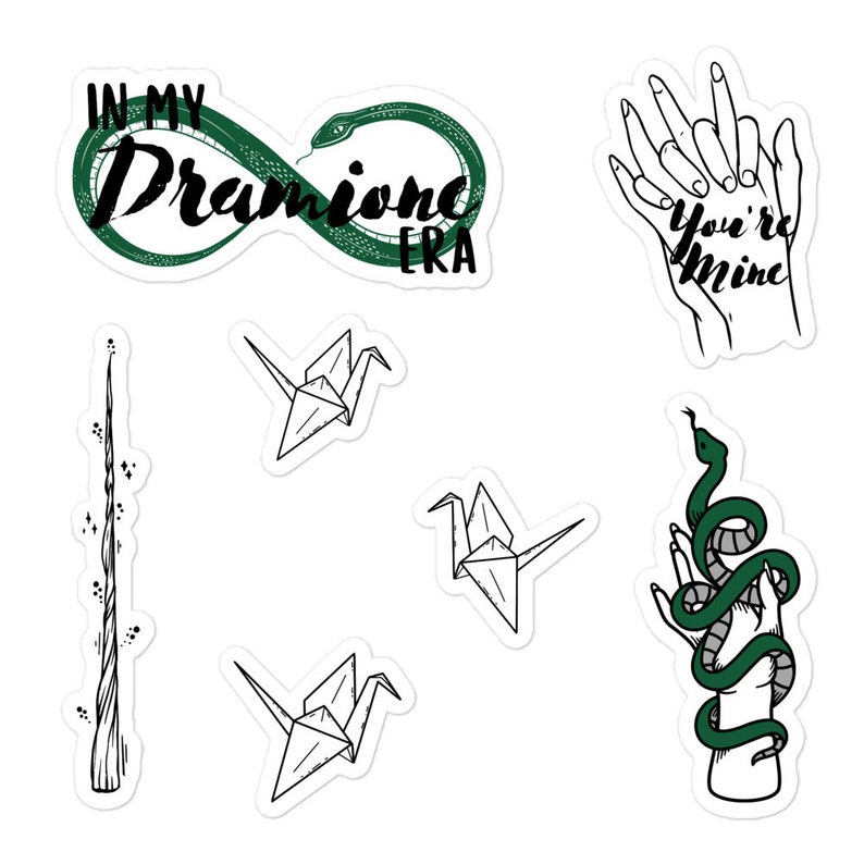 Bookish Dramione Stickers In My Dramione Era Manacled Inspired You're Mine, Paper Cranes For Readers and Fans of Fanfiction, Booktok image 6