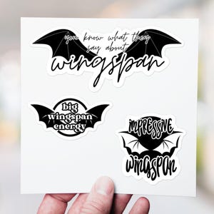 Bookish Wingspan Sticker Sheet, You Know What They Say About Wingspan, Big Wingspan Energy, Impressive Wingspan, Gifts for Readers Bookworms