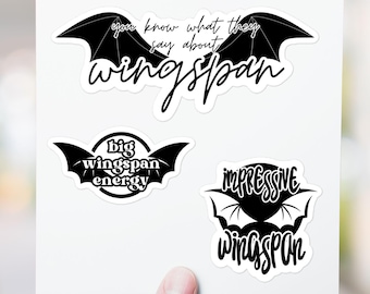 Bookish Wingspan Sticker Sheet, You Know What They Say About Wingspan, Big Wingspan Energy, Impressive Wingspan, Gifts for Readers Bookworms