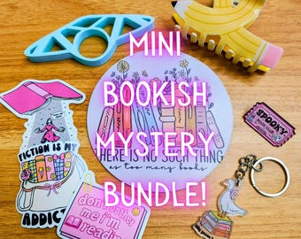 Mini Bookish Bundle Book Box, Cute Reader Accessories Set, Gift for Book Lovers, Bookworm