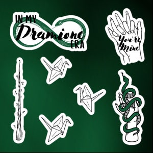 Bookish Dramione Stickers In My Dramione Era Manacled Inspired You're Mine, Paper Cranes For Readers and Fans of Fanfiction, Booktok image 2