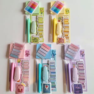 Bookish Bundle Mini Book Box Gift for Book Lovers, Aesthetic Reading Merch, Cute Color Coordinated Annotation Accessories for Bookworms