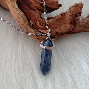 Sodalite "positivity" necklace