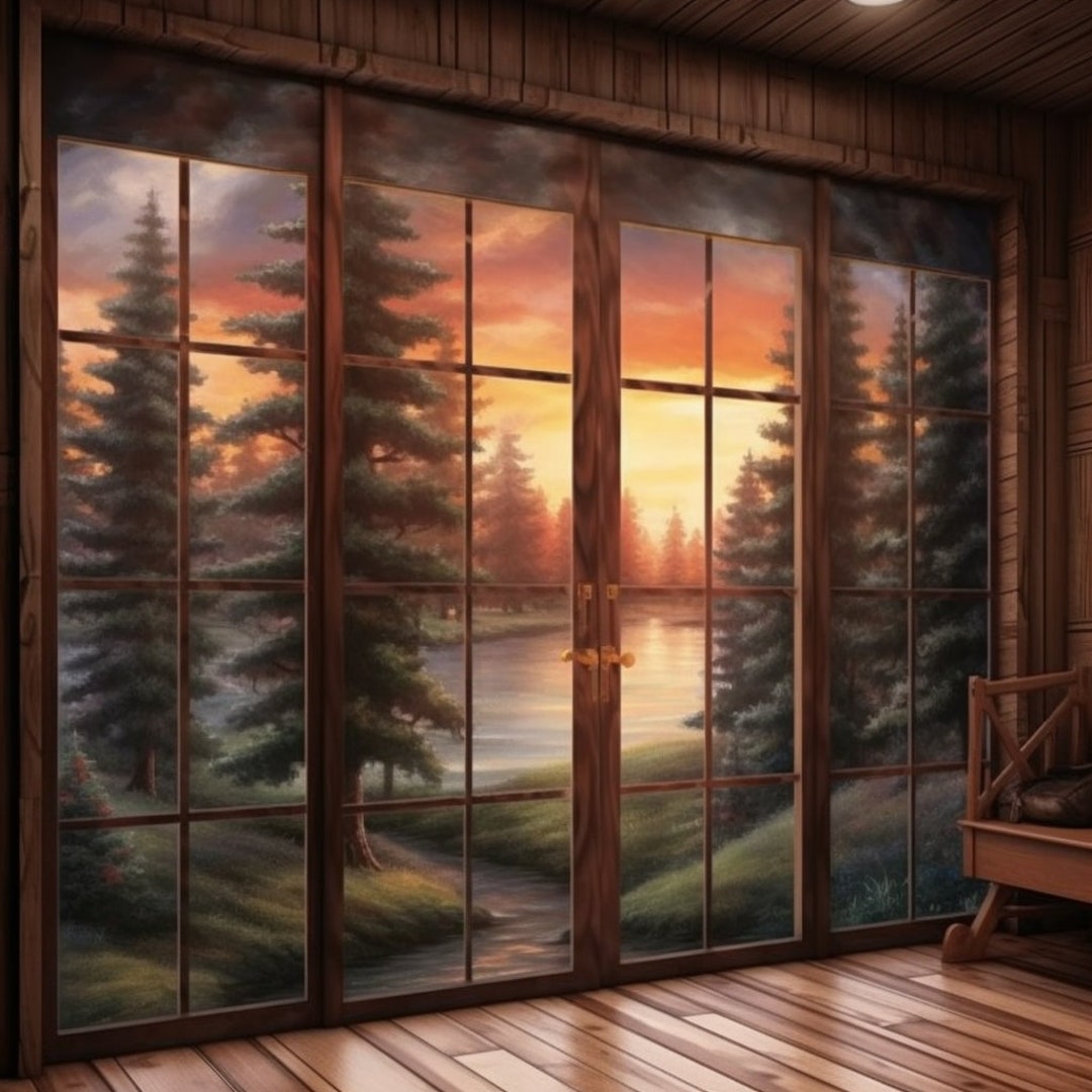 Cozy Cabin Virtual Background - Etsy