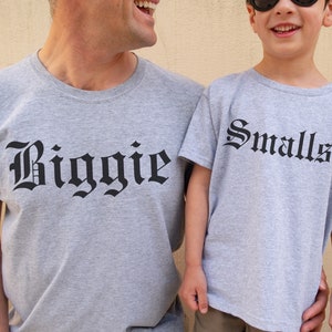 Biggie Smalls matching shirts, father son matching shirts, Father's day shirts, daddy and me shirts, Father's day gift