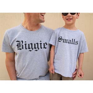 Toddler Kids Biggie Smalls tshirt Father and Son matching shirts
