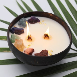 UGE Flower Candle 28 oz - Dough bowl candle - Botanical Candle - 6 Wicks Wood bowl - Mother’s Day gift - Housewarming - Container Candle