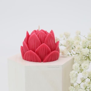 lotus Flower shaped candle |  wedding candle | sculptural candle | housewarming candle | handmade candle | peony candle |