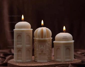 Ramadan Eid Laternenmoschee Sojakerze: Handgefertigtes Ramazan Dekor