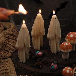 Ghost Candles | Halloween tall Ghosts | Spooky Candles | Autumn Decor | Autumn Decoration | Fall | Halloween Candles | Soy wax