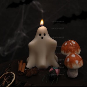 cute Ghosts Candle - Halloween Candle - Handcrafted Halloween Decor - Cute Spooky Home Accent - Halloween Table Centerpiece
