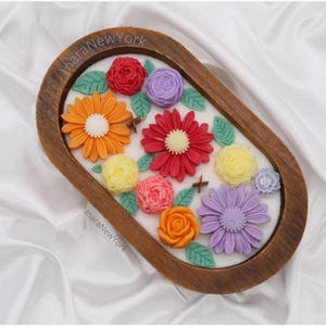 Flower doughbowl candle| anniversary gift | farmhouse décor | custom gift| housewarming gift| farmhouse doughbowl Candle