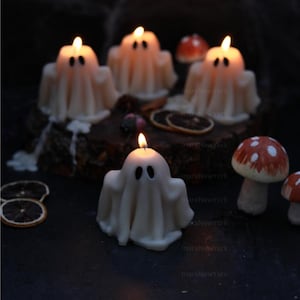 Ghost Candles | Halloween Ghosts | Spooky Candles | Autumn Candles | Autumn Decoration | Fall | Halloween Candles | soy wax