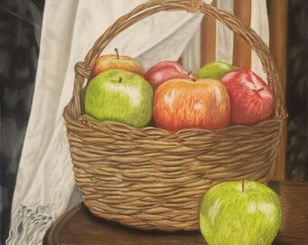 Note Cards, Apples, Print of Original Art