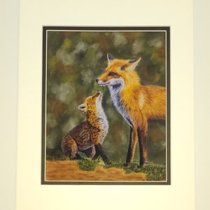 キツネの色鉛筆画 - Etsy 日本
