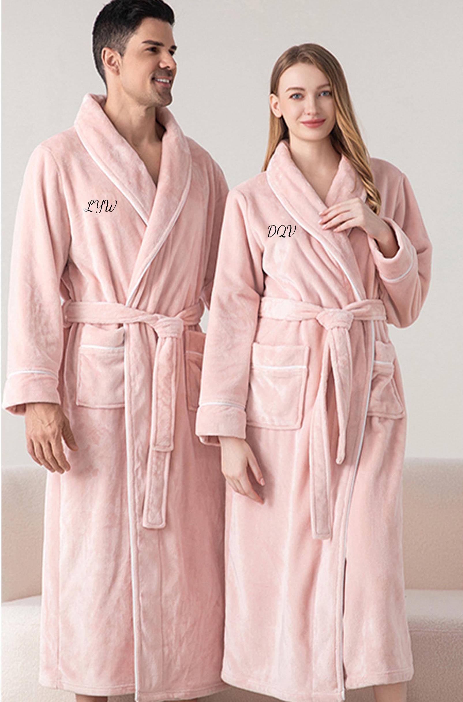 Robe De Chambre Femme En Polaire Douce - Longueur Complète, Col Châle, Poche - Chaud Et Confortable Pour L'Hiver
