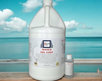 White Gelcoat Wax 1 Gallon - Isophthalic NPG Gel Coat, Fiberglass Marine Boat Repair Sealer & Restorer -  Coating Protection with Mekp