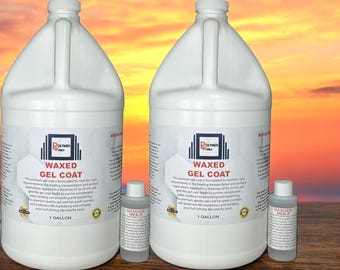 White Gelcoat Wax 2 Gallon - Isophthalic NPG Gel Coat, Fiberglass Marine Boat Repair Sealer & Restorer -  Coating Protection with Mekp